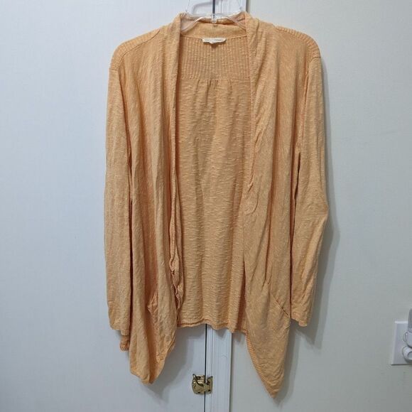 Eileen Fisher Sweaters - Eileen Fisher Womens Sz XL Linen Blend Open Cardigan Boho 70s Minimalist